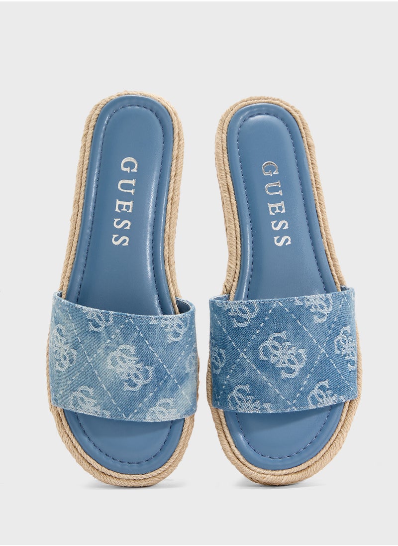 GUESS Single Strap Flat Sandals  - Image 4