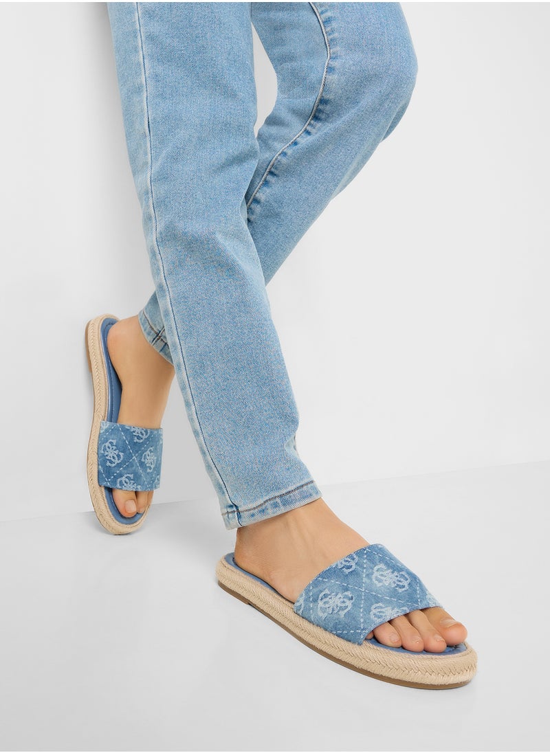 GUESS Single Strap Flat Sandals  - Image 5