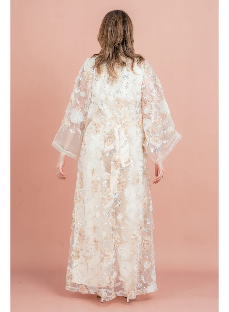 IKKXA Modern Floral Fusion Abaya