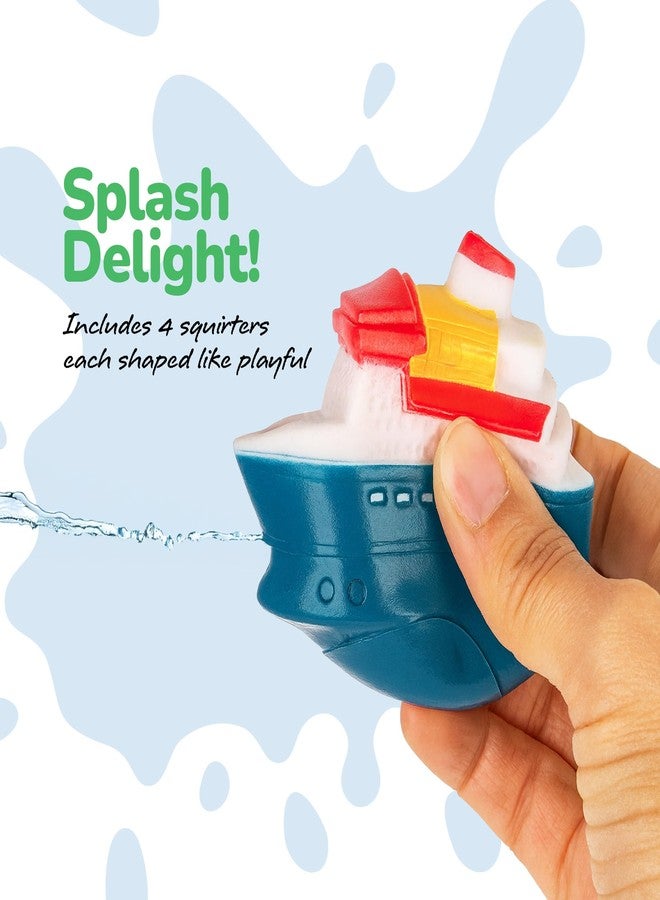 ArtCreativity Ferry Boat Bath Toy for Toddlers - 9 Pcs - Baby Bathtub Floating Water Toy with 4 Mini Cars, 4 Squirter Animals, Lights & Sounds for Imaginative Play - Kids Birthday Gift Party Favor - Image 3
