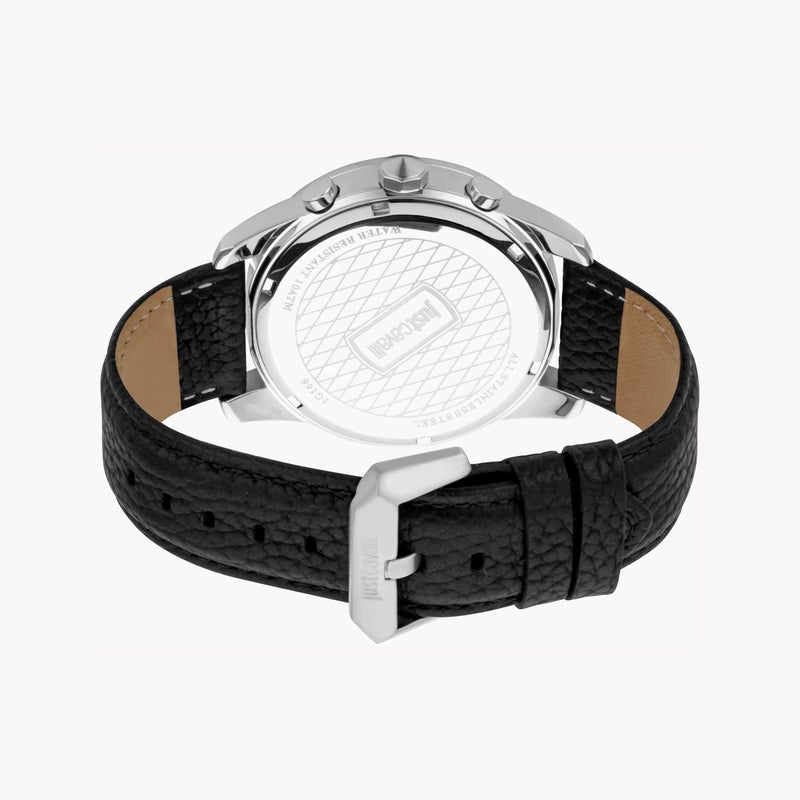 جاست كافالي ساعة رجال أنيقة من جاست كافاللي JC1G166L0015 مصنوعة من الجلد والفولاذ المقاوم للصدأ - Image 3