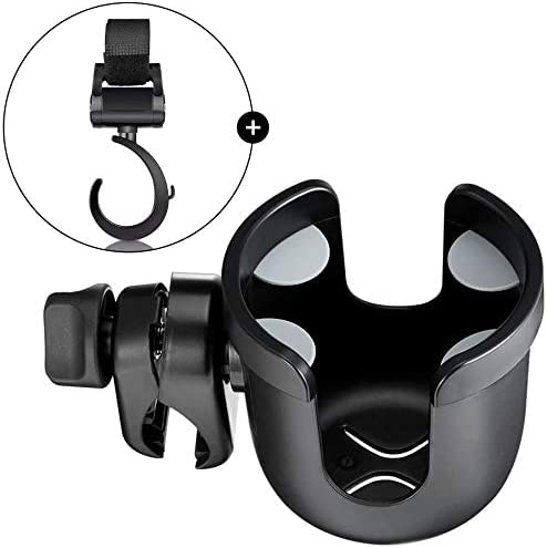 JOYTUTUS Wheelchair Cup Holder, Rollator Cup Holder, 4 Flexible Tabs with Hook Drink Holder for Walker, Scooter, Stroller, Mobility - Image 2