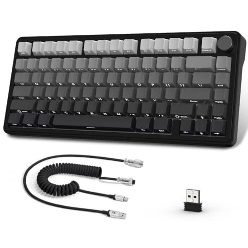 x ATTACK SHARK X85 Gasket Mechanical Keyboard75 Wireless Gaming Keyboard with Knob 5-Layer Padding PBT Side-Printed Keycap BT5.1 2.4Ghz USB-C Wired Hot-Swap Linear Switch RGB NKRO for PC MAC - Image 1