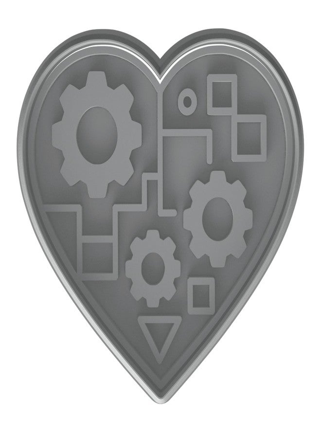 Mighty Gadget Steampunk Heart with Gears Cookie Cutter & Stamp - 4x3.7" Intricate Design for Creative Baking (Random Color) - Image 2