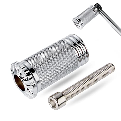 KICRY Motorcycle Shifter Peg Shift Lever Black/Chrome CNC Billet Foot Pegs Compatible with Harley Davidson Sportster Touring Softail Street Glide Road Dyna (Chrome-A,1pc) - Image 1