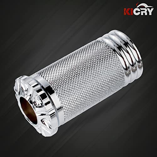 KICRY Motorcycle Shifter Peg Shift Lever Black/Chrome CNC Billet Foot Pegs Compatible with Harley Davidson Sportster Touring Softail Street Glide Road Dyna (Chrome-A,1pc) - Image 3