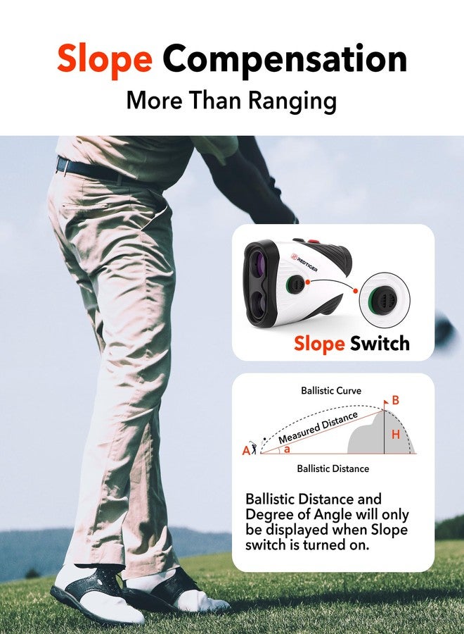 REDTIGER Golf Rangefinder with Slope, 1200 Yards Laser Range Finder Golfing, 7X Magnification, Flag Pole Locking Vibration, Rechargeable Range Finders with Magnet Stripe, GolfVue Series 1 - Image 4