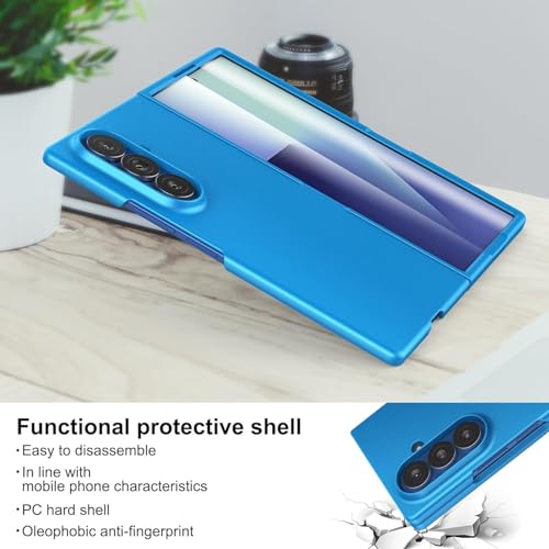 Tech Trendz TechTrendz Hard PC Ultra Slim Matte Case for Samsung Galaxy Z Fold 7,Shockproof Anti Scratch Protective Cover with Wireless Charging Compatible with Z Fold 7 5G (Blue) - Image 4