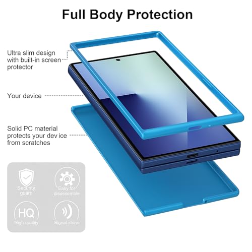 Tech Trendz TechTrendz Hard PC Ultra Slim Matte Case for Samsung Galaxy Z Fold 7,Shockproof Anti Scratch Protective Cover with Wireless Charging Compatible with Z Fold 7 5G (Blue) - Image 2