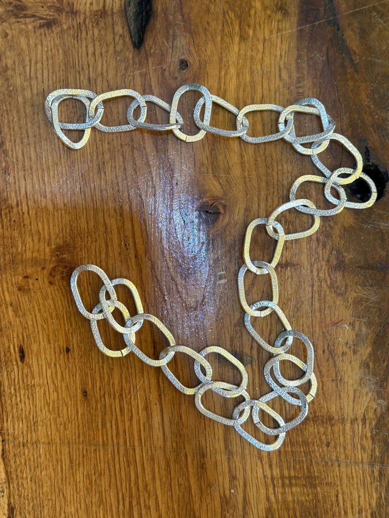 Gönülden Tasarım Heart Design 45X2 cm Silver Color Bag Clothing Accessory Chain Stitch Accessory 