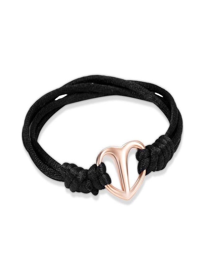 Minicremation Heart Cremation Bracelet for Ashes Adjustable Memorial Urn Bangle for Ashes of Loved One Keepsake Cremation Jewelry(Rose Gold) - Image 1