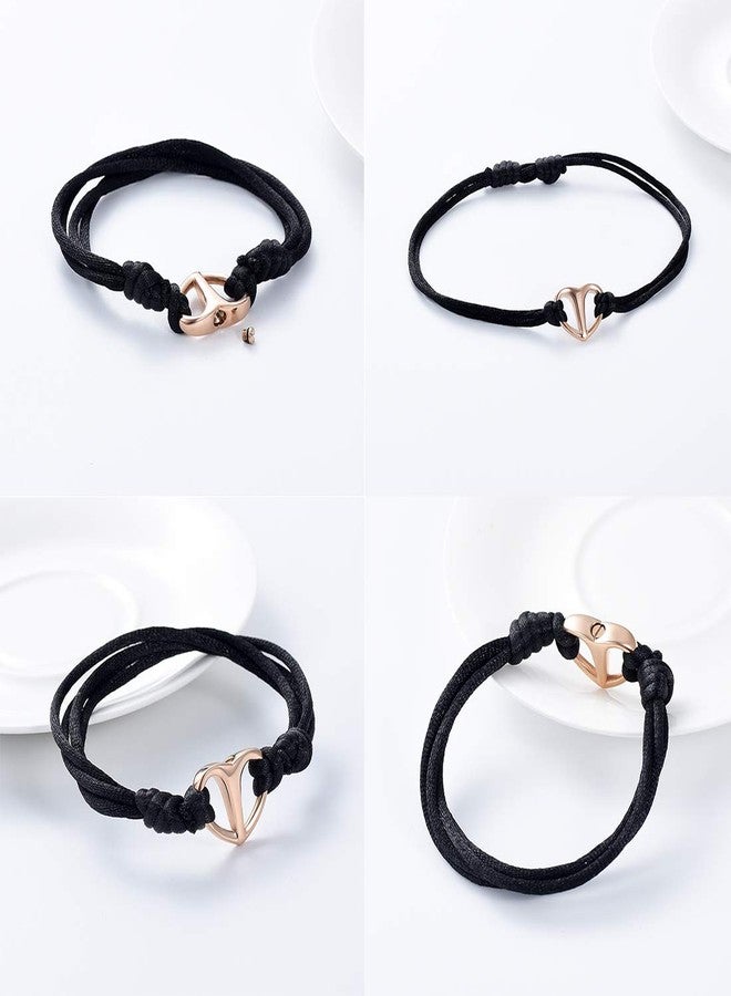 Minicremation Heart Cremation Bracelet for Ashes Adjustable Memorial Urn Bangle for Ashes of Loved One Keepsake Cremation Jewelry(Rose Gold) - Image 4