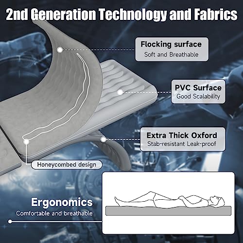 DikaSun Car Air Mattress, Inflatable SUV Truck Air Mattress Back Seat Camping Bed Thickened Car Sleeping Pad for Travel, Car Bed SUV Mattress with Air Pump 2 Pillows - Image 3