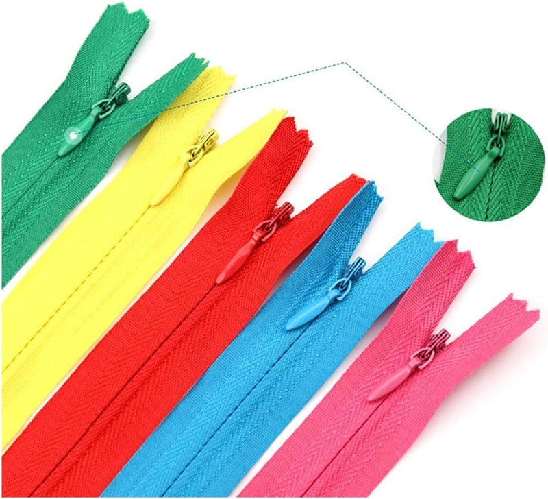 10Pcs/Pack 28cm - 60cm 3# Invisible Zipper Nylon Coil Zipper for DIY Handcraft Cloth Sewing Accessories(Dark Purple,28cm) - Image 3