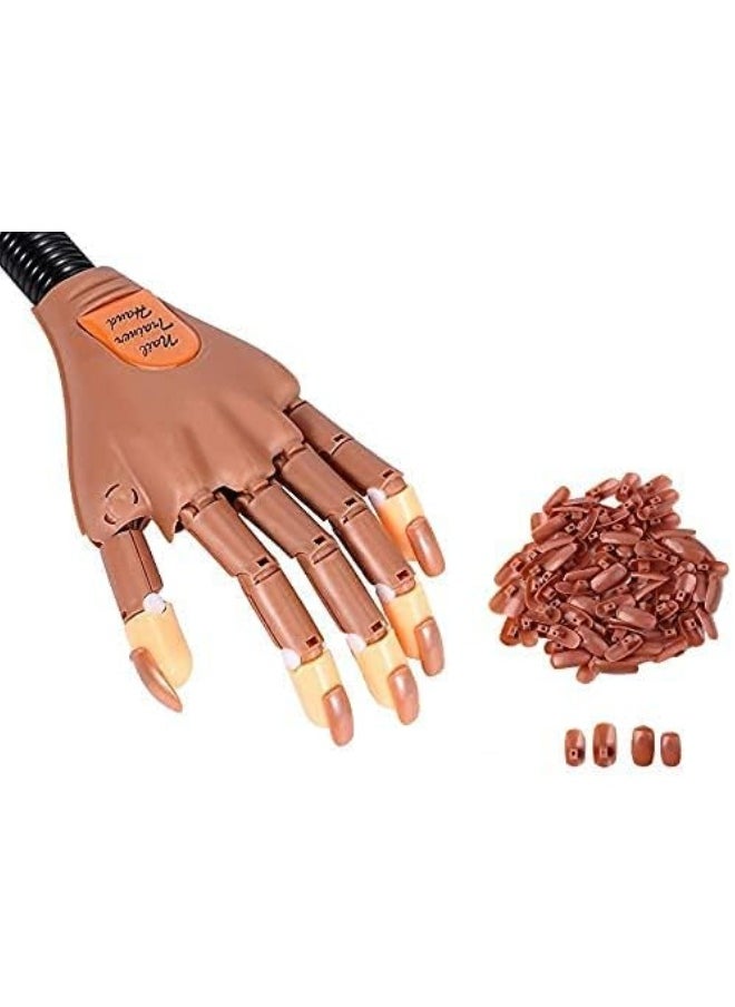 globalstar Globalstar Flexible Mannequin Hand for Nail Training - Includes 100 Nail Tips  - Image 1