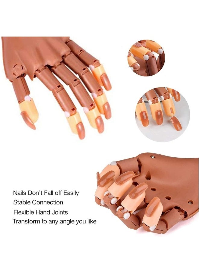 globalstar Globalstar Flexible Mannequin Hand for Nail Training - Includes 100 Nail Tips  - Image 2