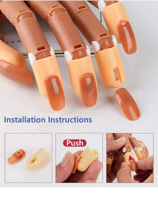 globalstar Globalstar Flexible Mannequin Hand for Nail Training - Includes 100 Nail Tips  - Image 4