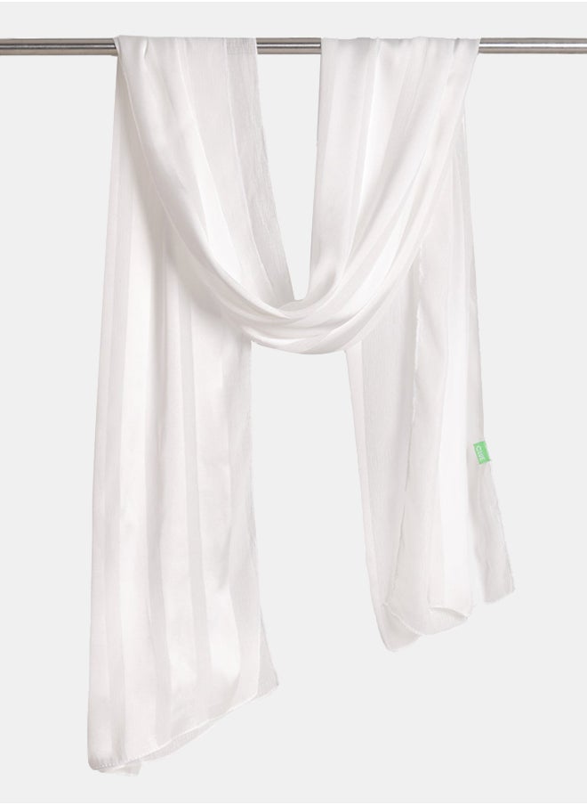 Clue Striped Satin Scarf 