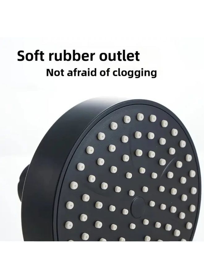 Black Stainless Steel Rectangular Rain Shower Head Floor Mounted Easy Installation - Image 4