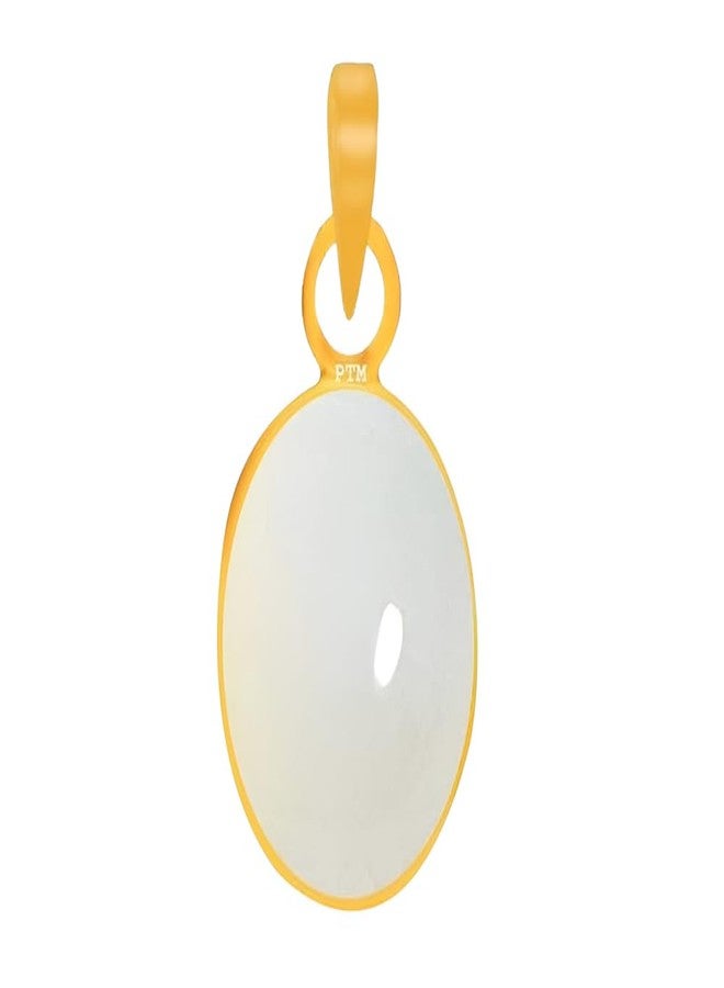 Ptm Natural Moonstone/Chandrakant 9.25 Ratti or 8.5 Carat Astrological Certified Gemstone Panchdhatu/5 Metals 22k Gold Plated Pendant for Men & Women -fba3925 - Image 1