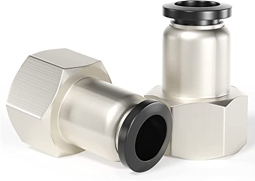 TAILONZ PNEUMATIC Female Straight 1/4 Inch Tube OD x 1/8 Inch NPT Thread Push to Connect Fittings PCF-1/4-N1(Pack of 2) - Image 1
