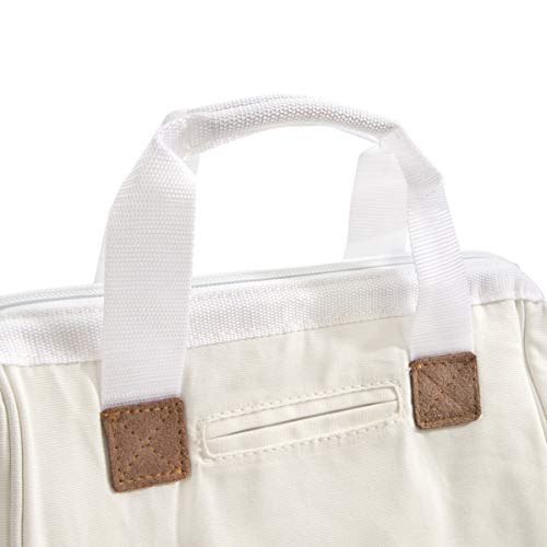 Dickies 12-Inch Durable Canvas Work Bag for Painters, Carpenters, and Builders, Heavy-Duty Zipper, Reinforced Handles, White - Image 4