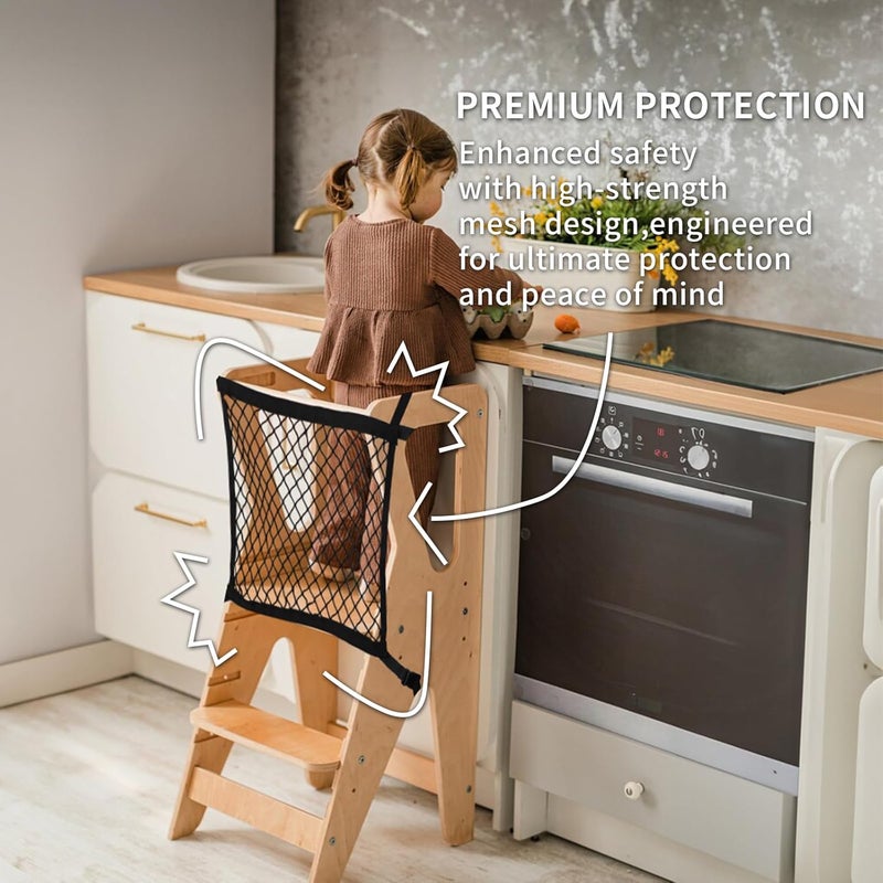 LONTCS Toddler Safety NetToddler Safety Net for Enhanced Safety and ConvenienceDoubleLayer Design with Storage Enhanced Safety for Kids Kitchen Play  Activities - Image 5