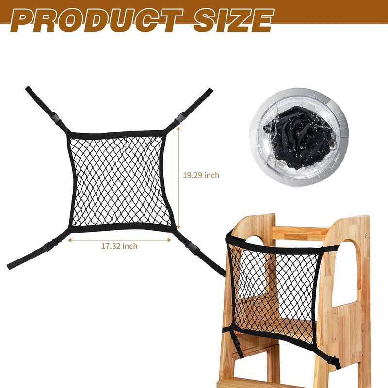 LONTCS Toddler Safety NetToddler Safety Net for Enhanced Safety and ConvenienceDoubleLayer Design with Storage Enhanced Safety for Kids Kitchen Play  Activities - Image 2