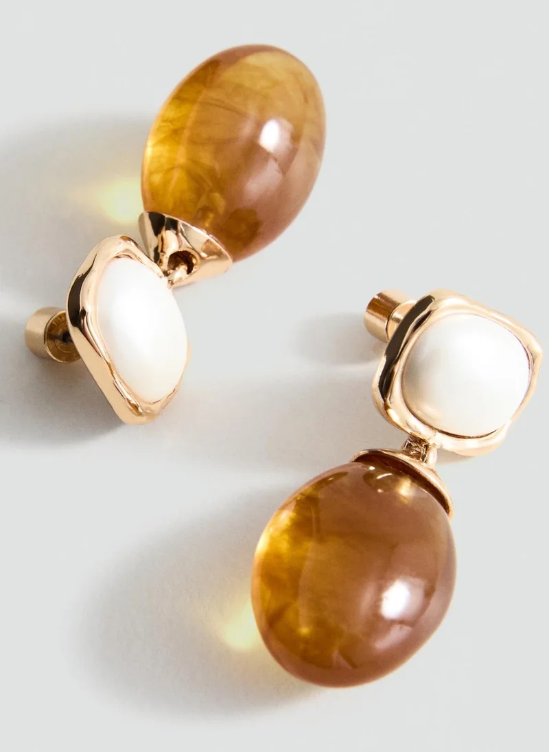 MANGO Resin pendant earrings