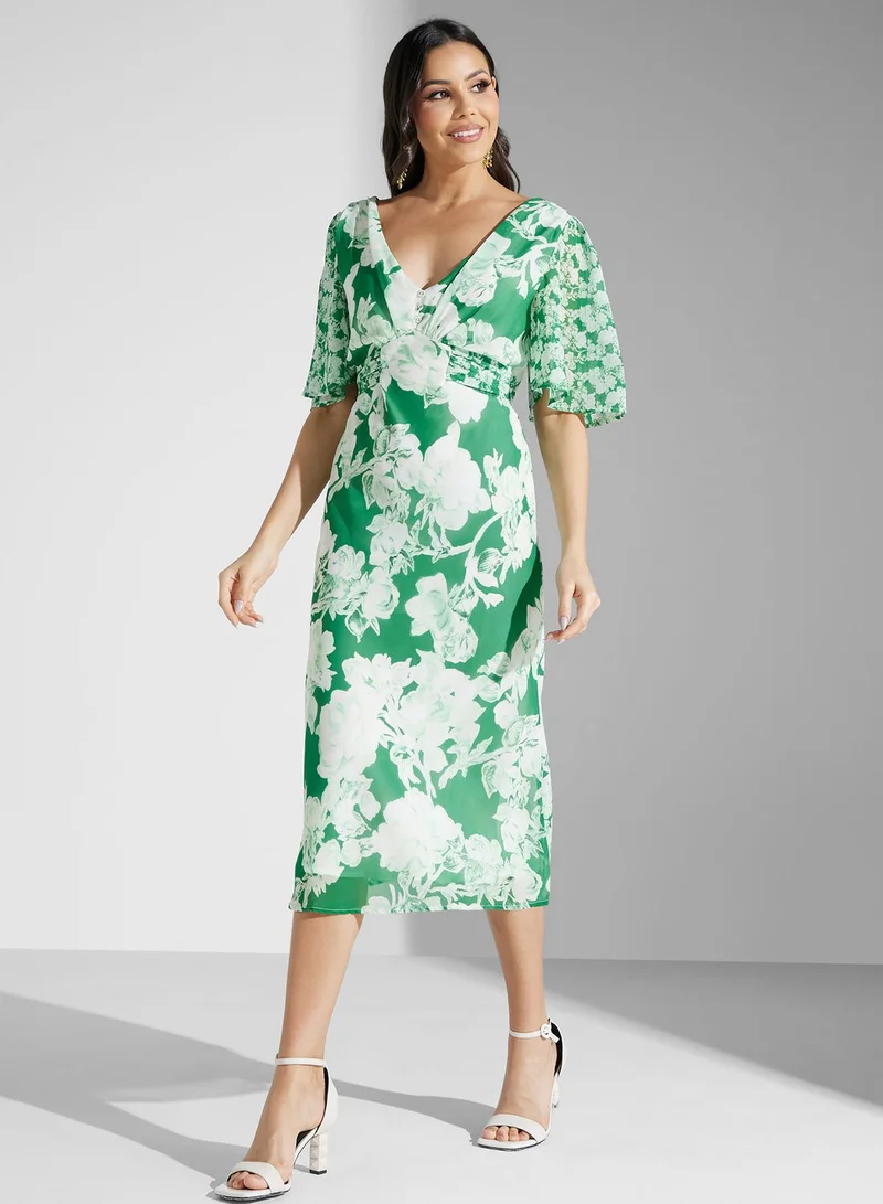 Hope & Ivy Floral Print Dress