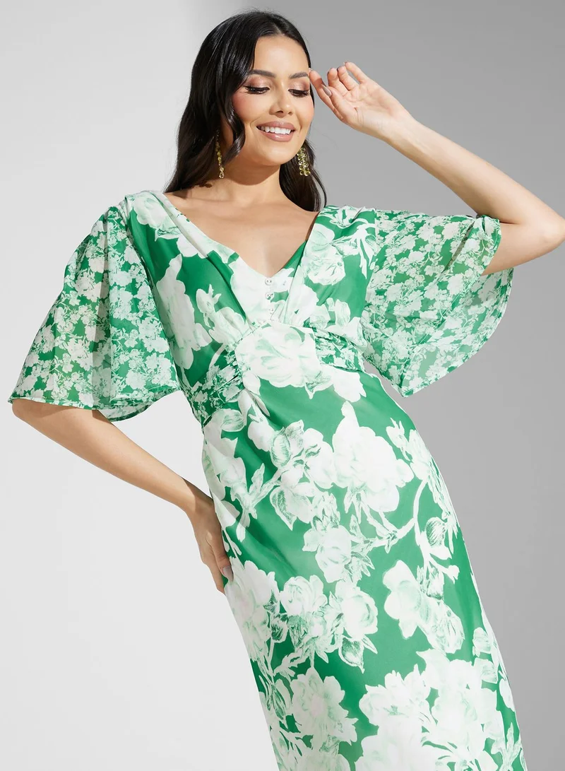 Hope & Ivy Floral Print Dress