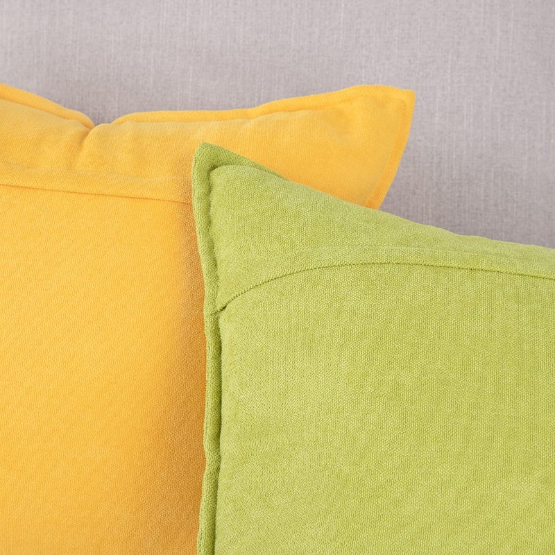 MADIZZ MADIZZ Set of 2 Short Chenille Throw Pillow Covers 16x16 Inch Green Soft Decorative Cushion Cover for Sofa Bedroom Pillow Shell  - Image 5
