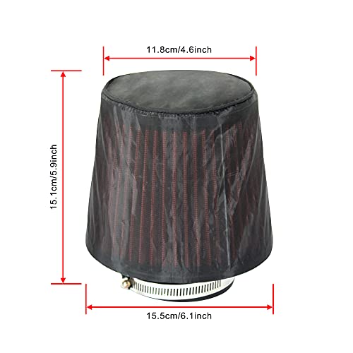 TOMALL غطاء فلتر الهواء TOMALL لفلتر سحب الهواء في السيارة - غطاء واقي مضاد للغبار ومقاوم للماء - ملحقات عالمية (صغير) - Image 2