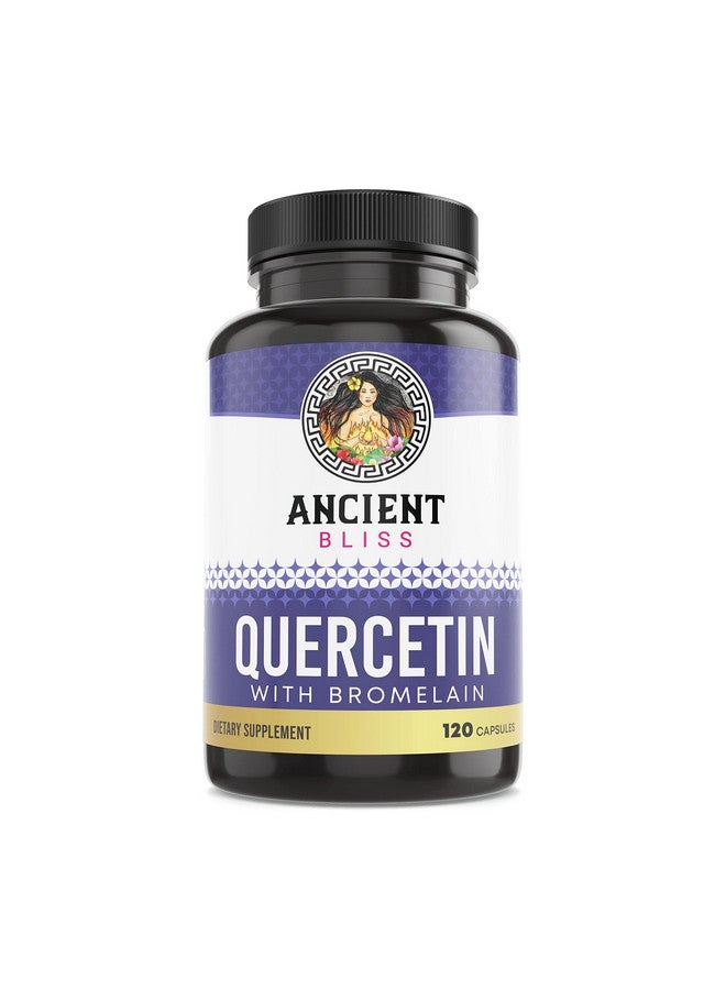 Ancient Bliss Quercetin with Bromelain | Quercetin 1000mg Bromelain 200mg per Serving | Supports Immune System, Joint Health, Respiratory Health & Overall Well-Being - 120 Capsules - Image 1