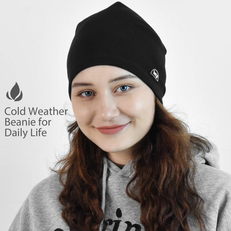 MCTi Slouchy Beanie for Men Women, Winter Warm Stretchy Skull Cap Hat Lightweight for Running Cycling - Image 2