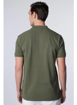 Tudors Men's Slim Fit Narrow Cut Cotton Soft Textured Cool Keeping Fabric Plain Pique Khaki Polo Collar T-Shirt  - Image 3