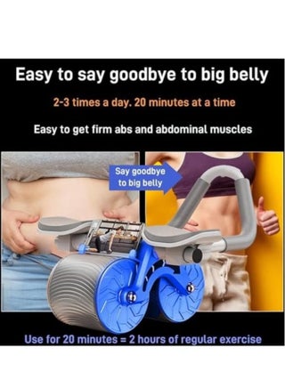 New with timer Ab Abdominal Exercise Roller Elbow Support abs roller wheel core exercise equipment Automatic Rebound Abdominal Wheel - view 4