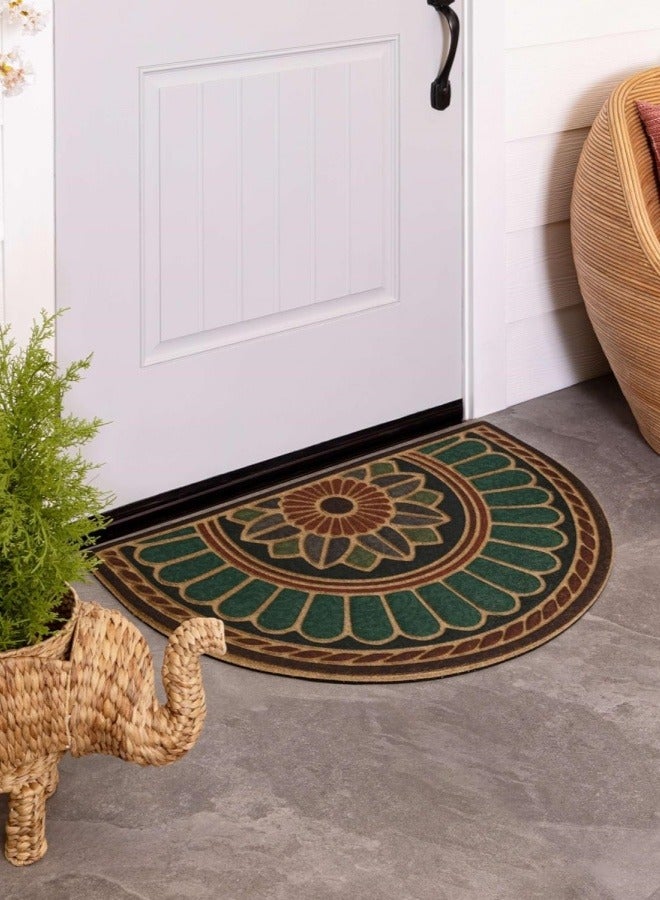 Front Door Mat,Half Circle Door Mat,Outside Entrance,Indoor Outdoor Semicircular Doormat, Garage Muddy Paws 40*60CM - Image 1