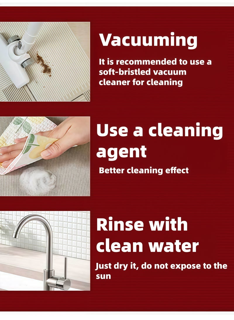 Front Door Mat,Half Circle Door Mat,Outside Entrance,Indoor Outdoor Semicircular Doormat, Garage Muddy Paws 40*60CM - Image 5