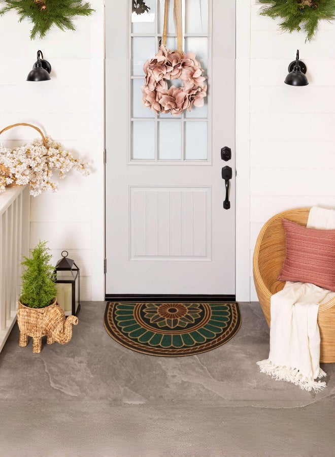 Front Door Mat,Half Circle Door Mat,Outside Entrance,Indoor Outdoor Semicircular Doormat, Garage Muddy Paws 40*60CM - Image 4