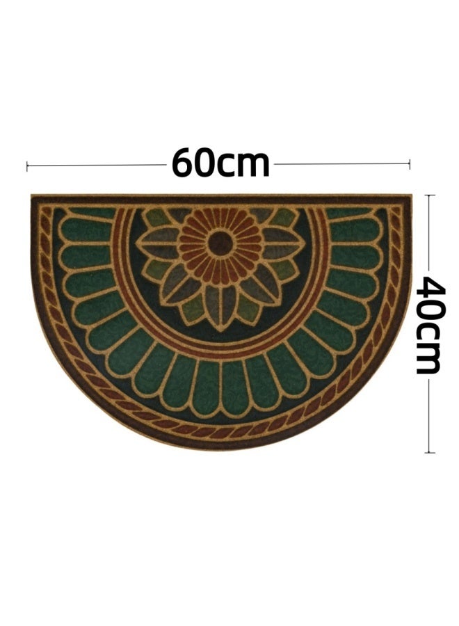 Front Door Mat,Half Circle Door Mat,Outside Entrance,Indoor Outdoor Semicircular Doormat, Garage Muddy Paws 40*60CM - Image 2