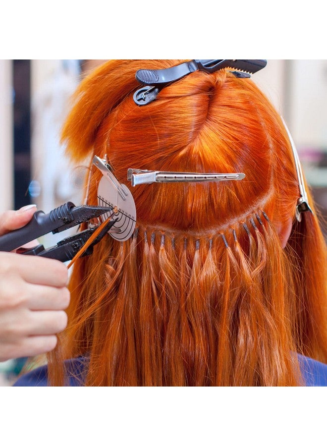 AEGYPIUS 25 Pieces Single Hole Round Spacer Template Heat Shield Guards For Hair Extension Bonding Guards Hair Extension Tool Protector Round For Hair Transparent With Scale - Image 3