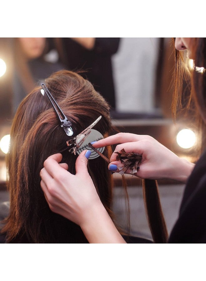 AEGYPIUS 25 Pieces Single Hole Round Spacer Template Heat Shield Guards For Hair Extension Bonding Guards Hair Extension Tool Protector Round For Hair Transparent With Scale - Image 5