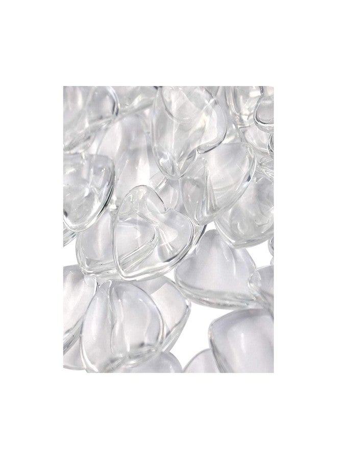 KisSealed Md trade 100 Pcs Heart Transparent Glass Tiles Cameo, Heart Shape Clear Glass Cabochon for Photo Pendant Craft Jewelry Making (25mm) - Image 4