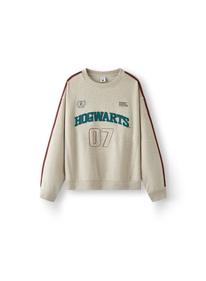 Semir Harry Potter Collaboration Women's Oversize Embroidered Letter Sweatshirt 101525116012 - Image 3