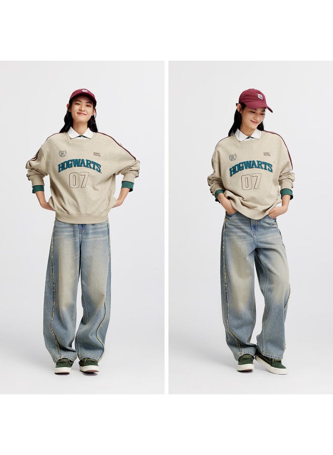 Semir Harry Potter Collaboration Women's Oversize Embroidered Letter Sweatshirt 101525116012 - Image 2