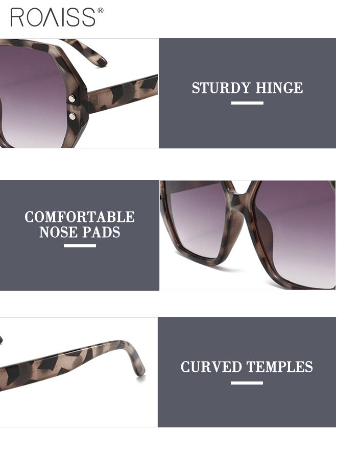 roaiss Retro Octagonal Sunglasses for Women Men UV400 Protection Polygon Shades with Vintage PC Frame, Fashion Anti-Glare Sun Shades for Driving, Fishing, Traveling, 57mm - Image 5