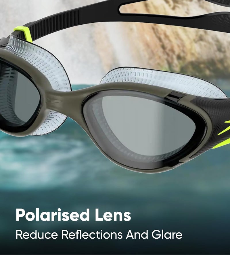 Speedo Mariner Pro Optical Lens Swimming Goggles for Adults, Smoke, One Size - Image 3