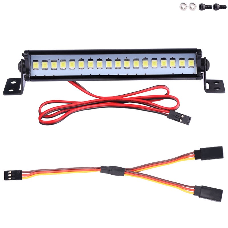 AIMROCK RC Car Light Bar Roof Lamp Kit w20 LEDs for 110 Slash Stampede Rustler TRX4 Senton Granite SCX10 RC4WD D90 80mm - Image 2