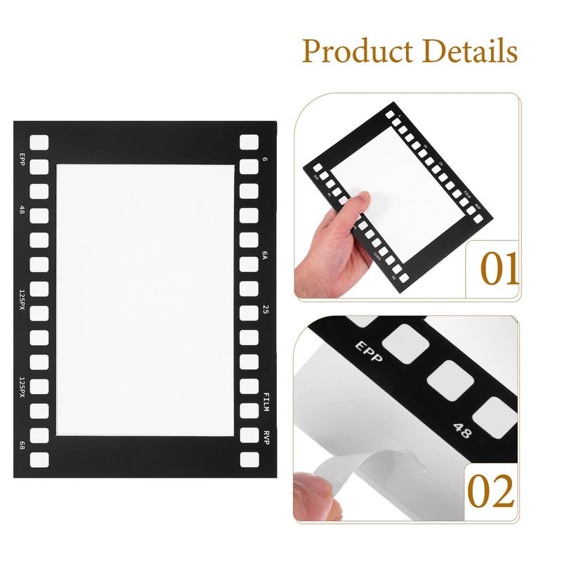 إطارات الصور ذات الشريط الفيلمي القديم 5 قطع، ديكور حائط كولاج صور من الكرتون العتيق - Image 4